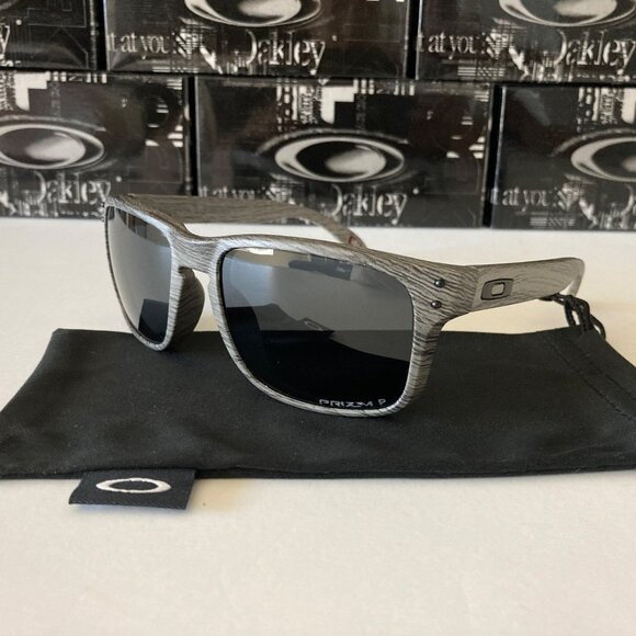 OO9102 Oakley Holbrook WoodGrain Prizm Polarized Sunglasses - Picture 2 of 6